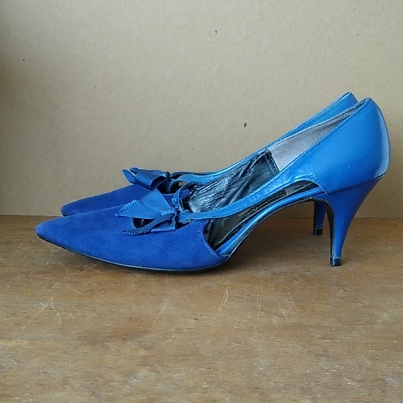 VTG Thom McAn Leather & Suede High Heels 50s/60s - Picture 4 of 12